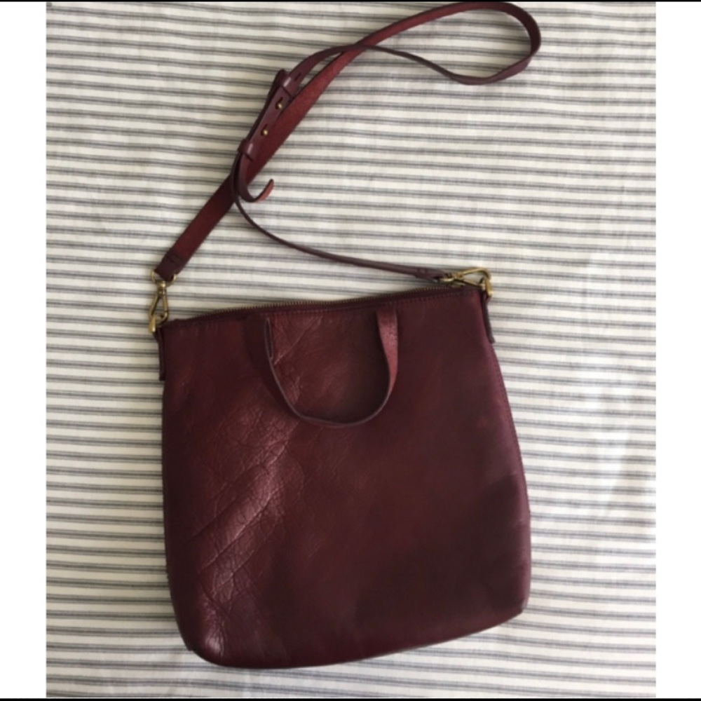 Madewell mini transport tote dark cabernet - Picture 2 of 7